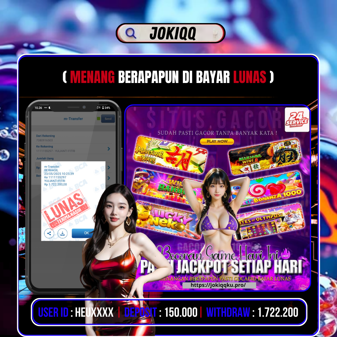JOKIQQ JACKPOT MAHJONG WAYS 2  Rp.1,722,200.,- LUNAS