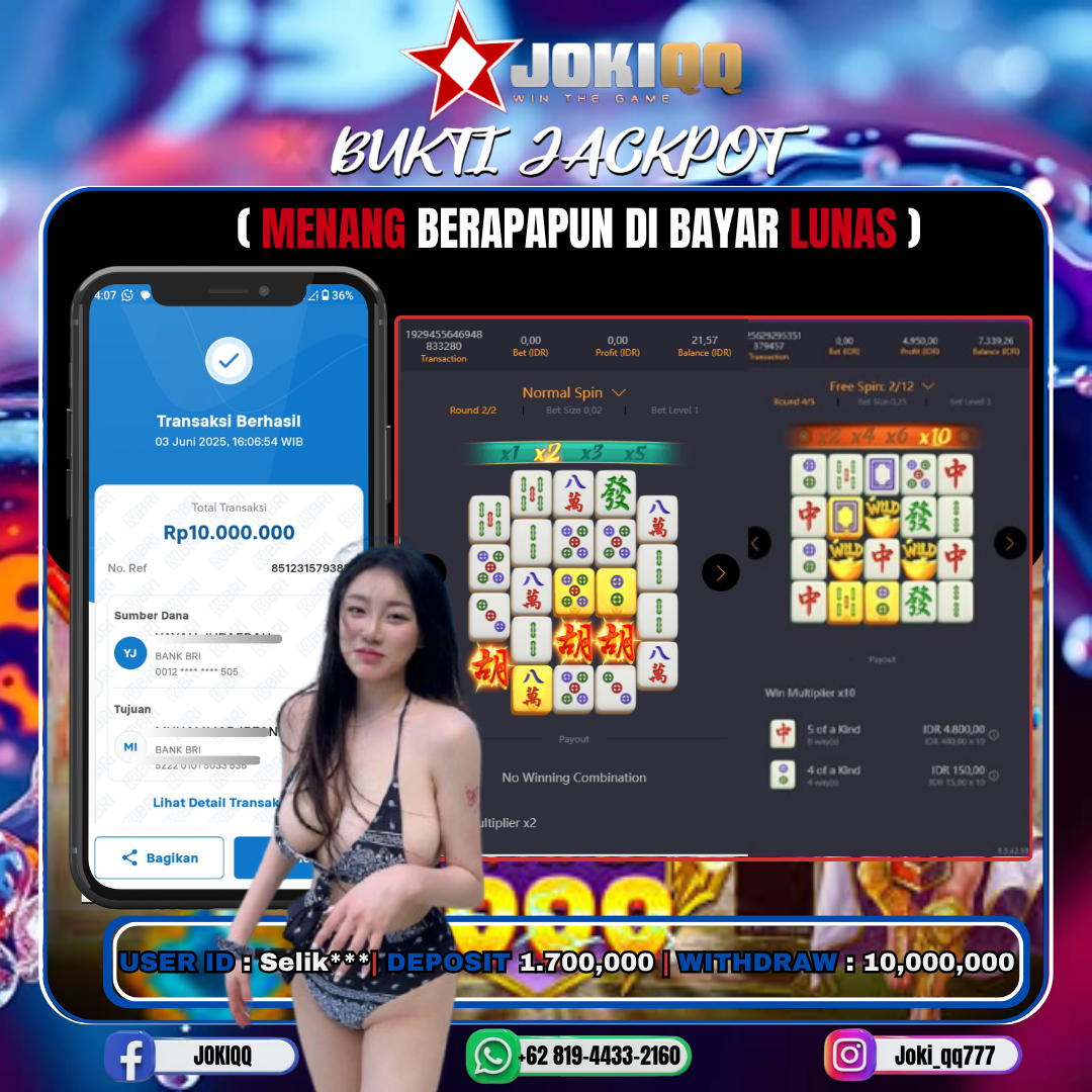 JOKIQQ Slot Gacor Mahjong Ways BUKTI KEMENANGAN